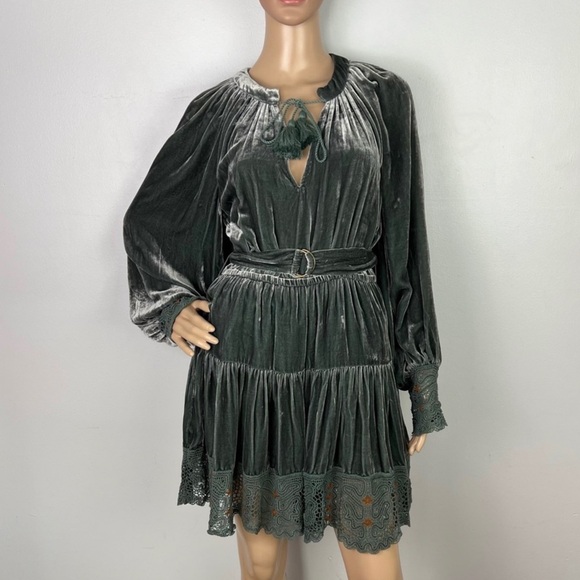 NEW ULLA JOHNSON REVOLVE VELVET MINI DRESS - Picture 2 of 8